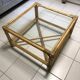 Coffee table rattan and glass vintage