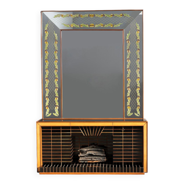 Sideboard with mirror by Luigi Brusotti, 1940
