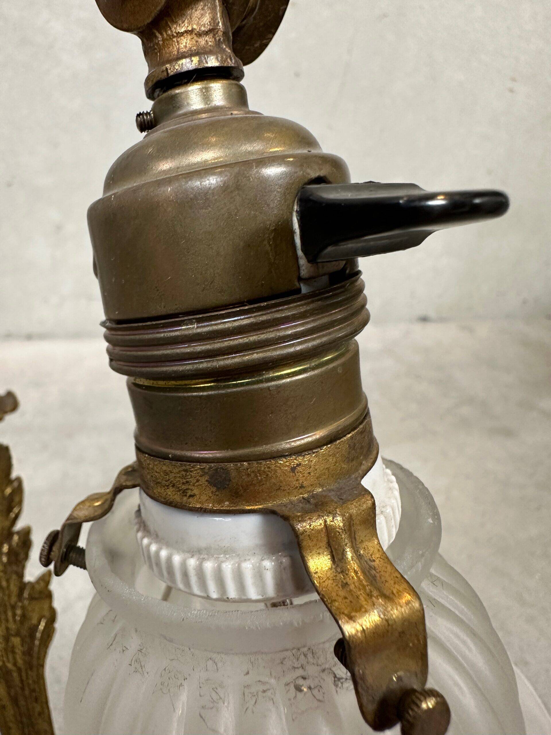 Art nouveau table lamp – flower