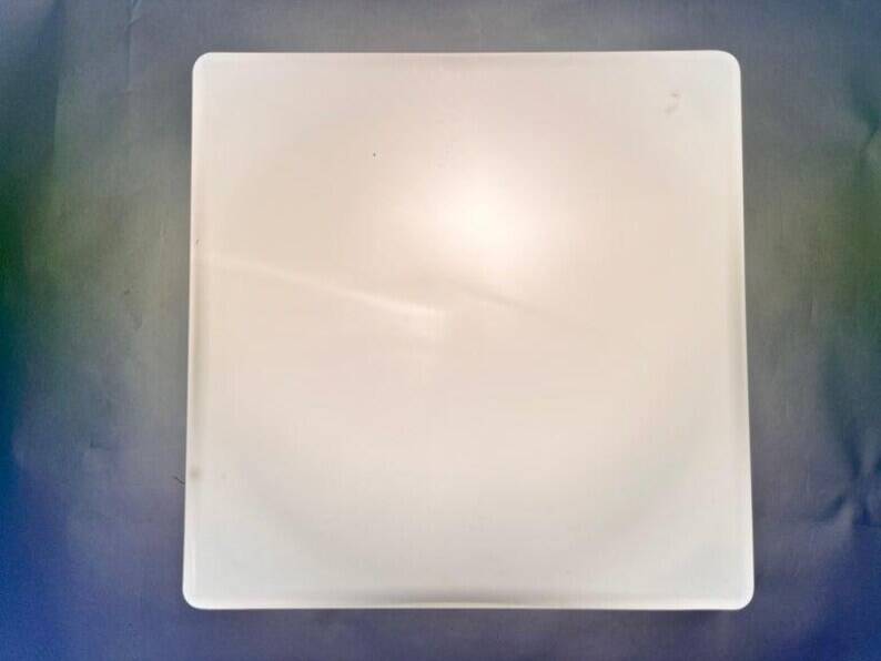 Mid-Century Milk Glass Flush Mount or Wall Light, Czechoslovakia
