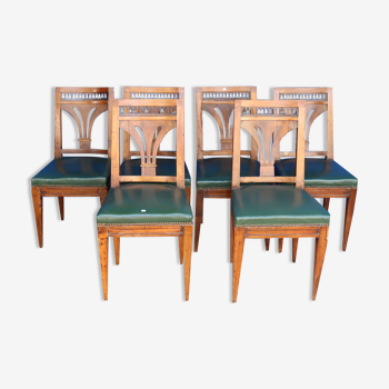 Suite 6 chairs art deco 1950