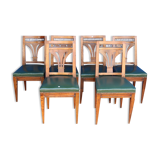 Suite 6 chaises art déco 1950