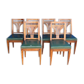 Suite 6 chairs art deco 1950