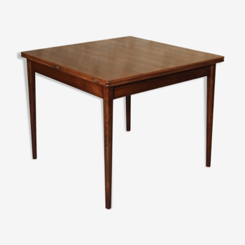 Extendable dining table "flip-top"/"wallet" Scandinavian vintage teak by Nils Jonsson for TROEDS