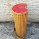 Bamboo tiki bar and two stools