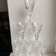 Set of 6 large crystal wine glasses 50s