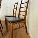 Set of 6 Scandinavian Teak Chairs by Niels Koefoeds, 1960s