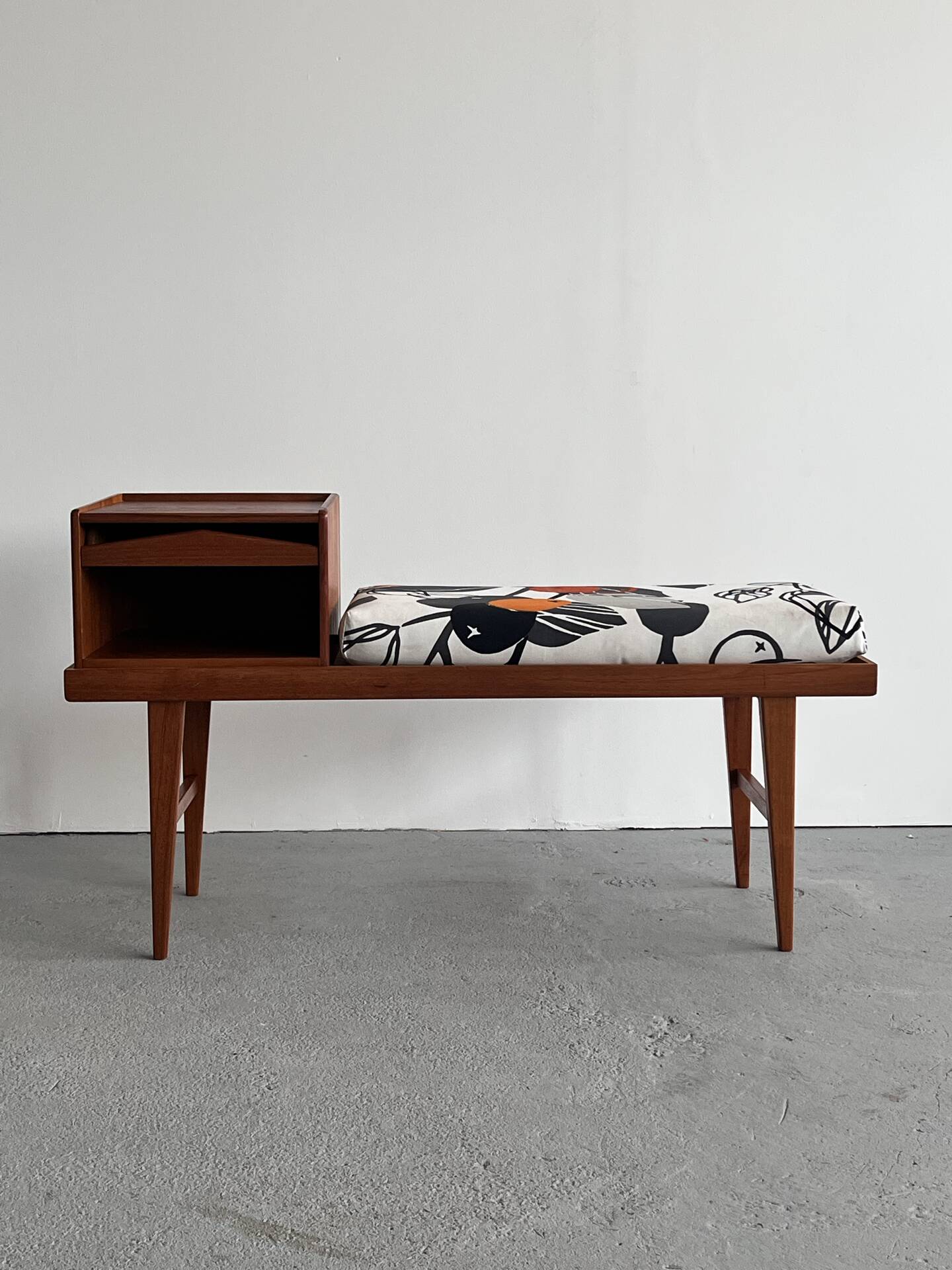 Scandinavian Mid Century Gossip Bench