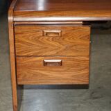 Left corner desk in Brazilian wood Mid Century Modern style