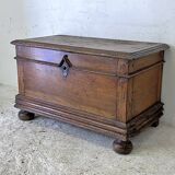 17th century chest in molded oak
