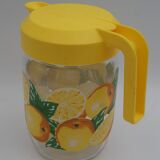 Carafe en verre citrons vintage