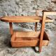 Vintage oak bar cart – France, 1950s