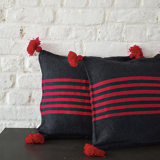 Grey and pink cushion