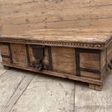 bench - teak chest from Burma with original fittings