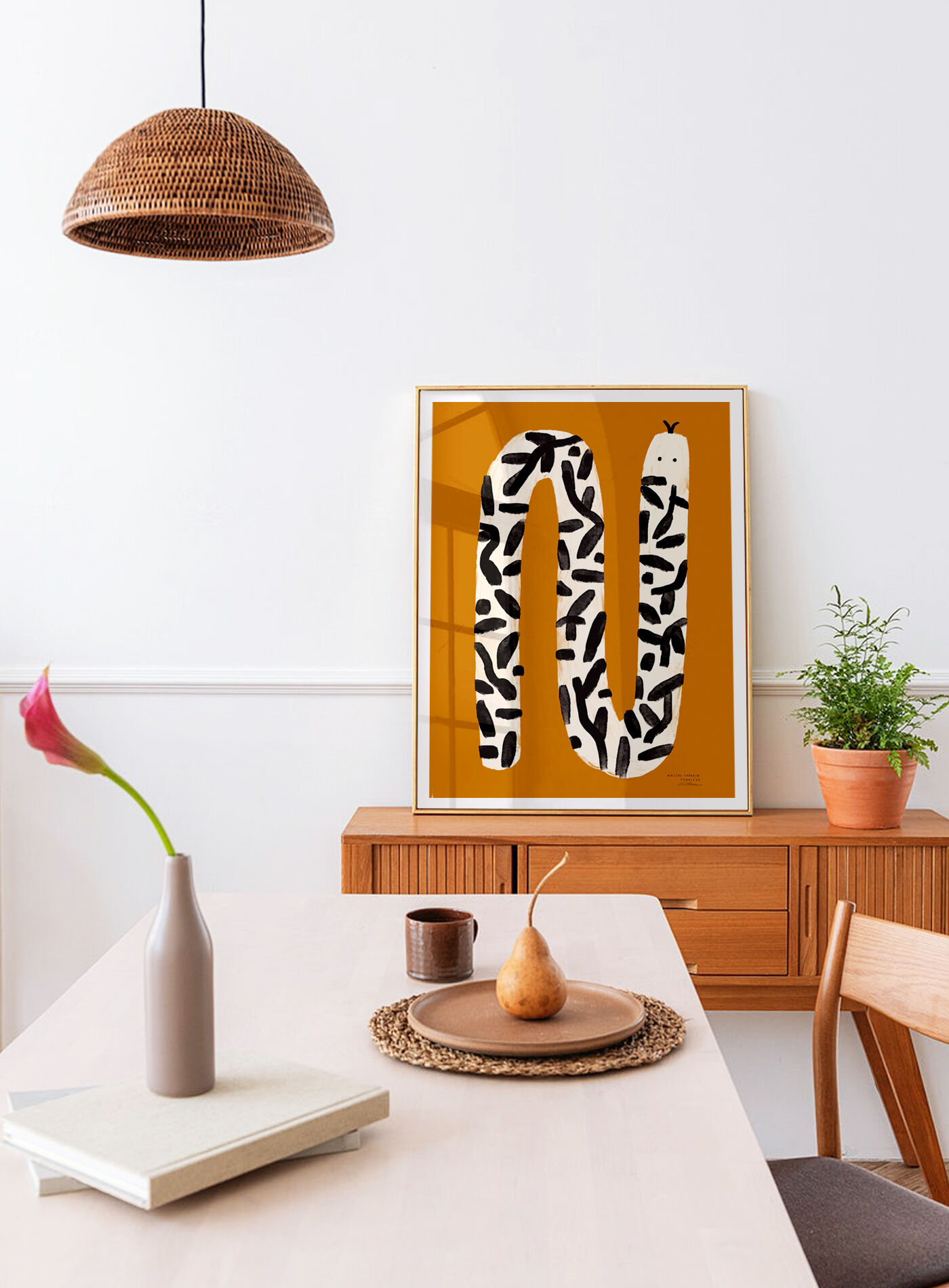 Pop-up Christmas 22 - Wall poster snake plant pattern 30cm*40cm