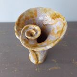 Rolled ceramic vase