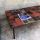 Vintage ceramic and metal coffee table