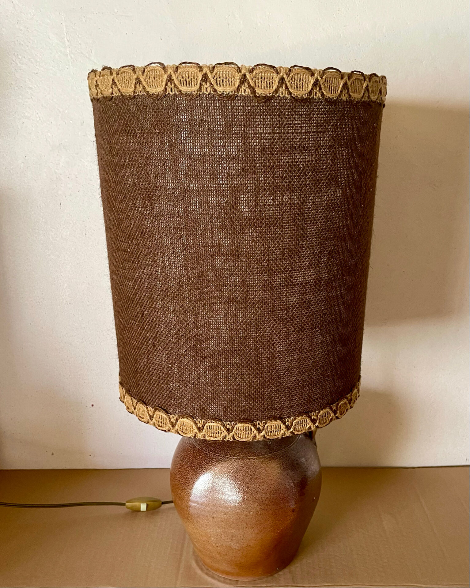 Vintage stoneware lamp