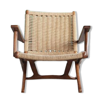 Scandinavian vintage folding armchair
