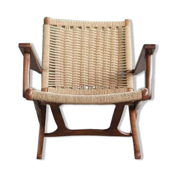 Scandinavian vintage folding armchair