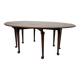 Antique English drop-leaf dining table – Victorian – 8 legs – oval shape – seats 8