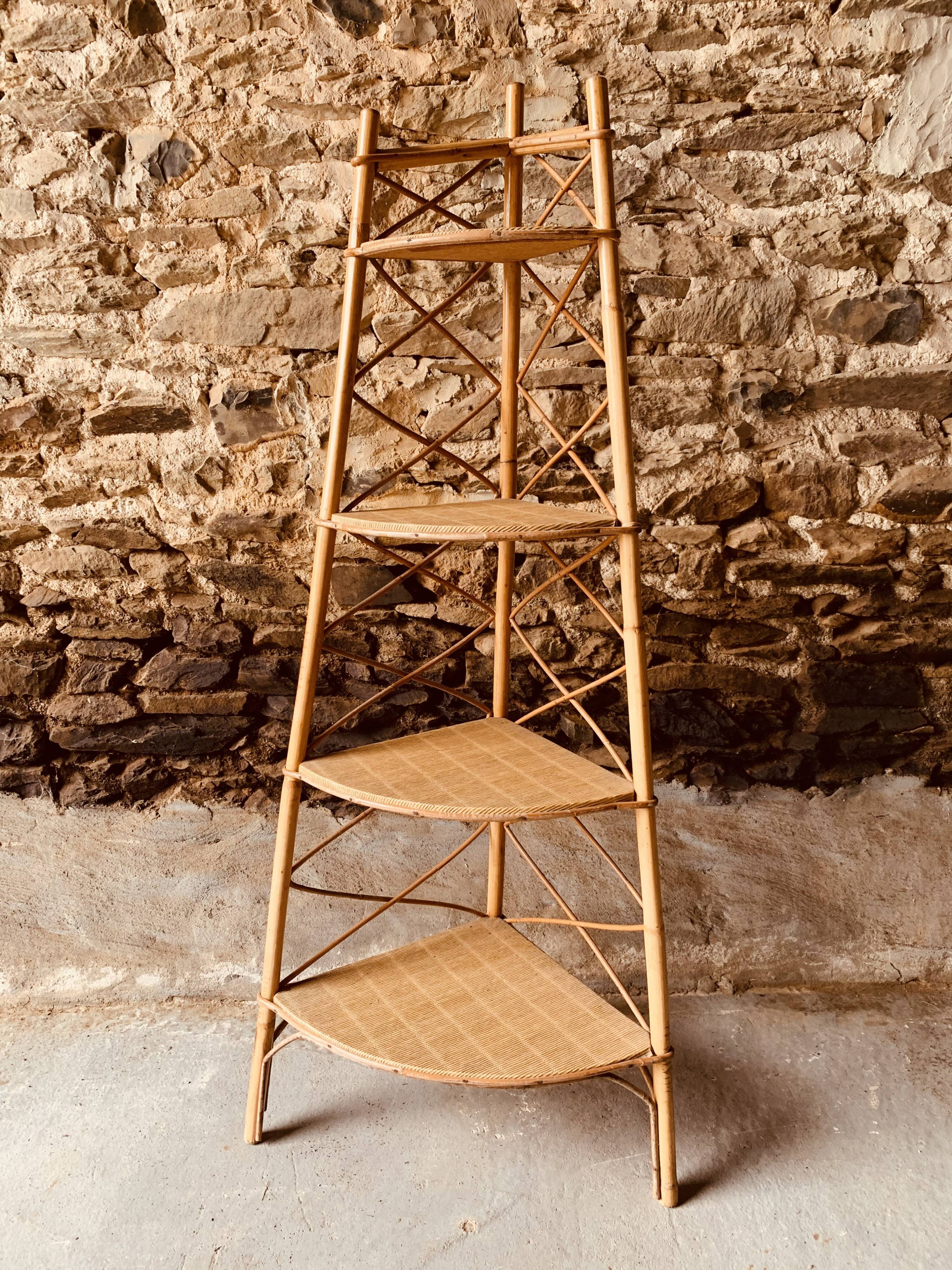 Rattan corner spreader - 4 levels