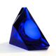 Art Deco ashtray, cobalt crystal, Moser, Czechoslovakia, 1950s