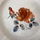 Round dish digoin sarreguemines model pink flowers years 30-40