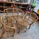 Salon de jardin en rotin bambou vintage