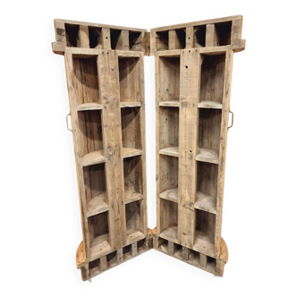 Armoire antique unique, armoire à boissons industrielle, moule en bois de pin