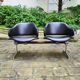 Two Double chairs armchairs leather benches Geoffrey Harcourt Artifort 60s