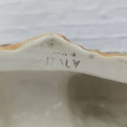 Ceramic Yorkshire Terrier lying down signed made in Italy