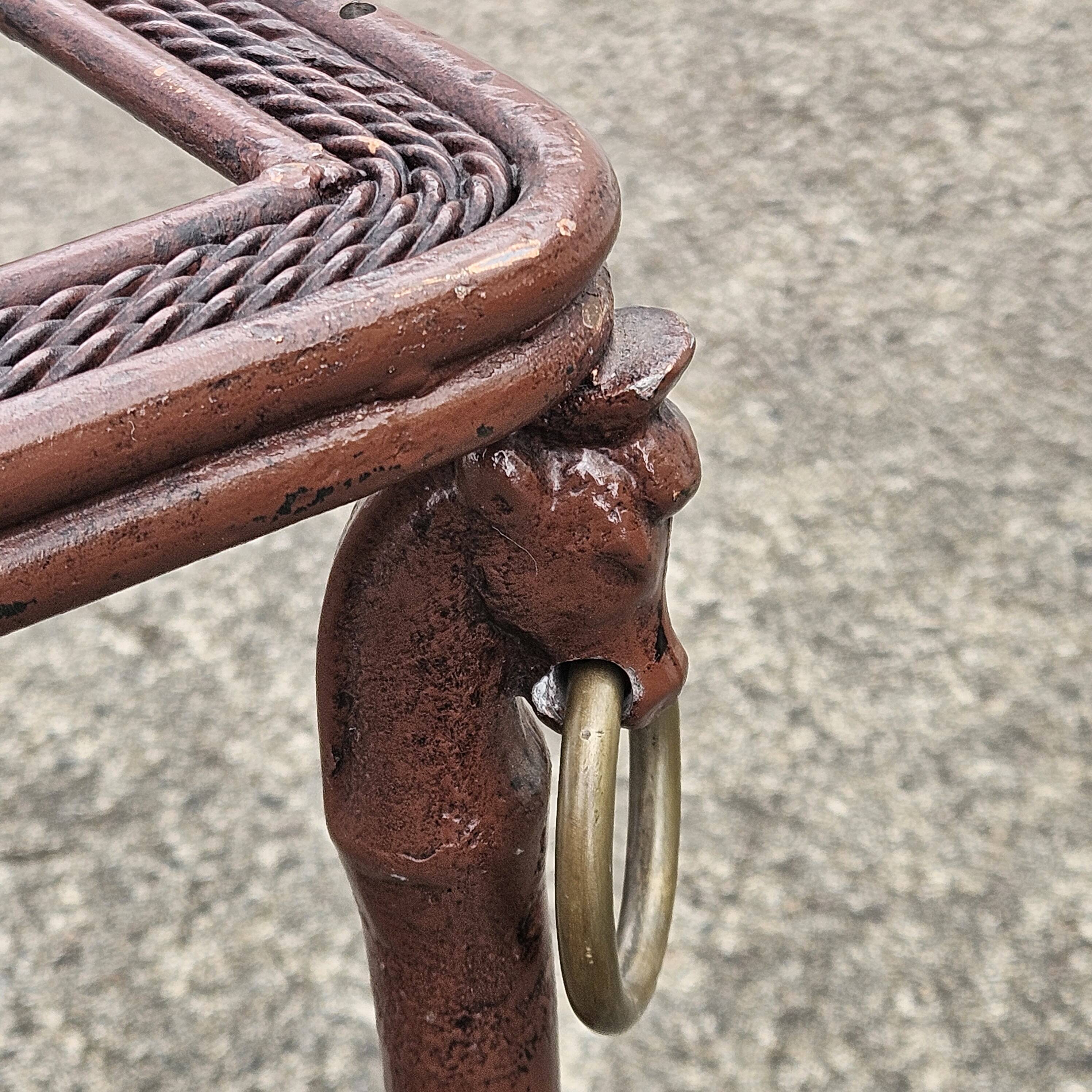 French  Iron and Glas Coffee Table-Cocktail Table-Lounge Table-80s