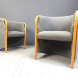Pair of italian armchairs, 1980s
