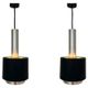 Pair of Midcentury Pendants Doria Leuchten, Germany, 1970s