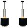 Pair of Midcentury Pendants Doria Leuchten, Germany, 1970s
