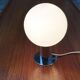 Lampe de table en chrome et verre de l'ère spatiale du milieu du siècle