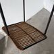 Wicker and metal stool Dennis Lennon 1950