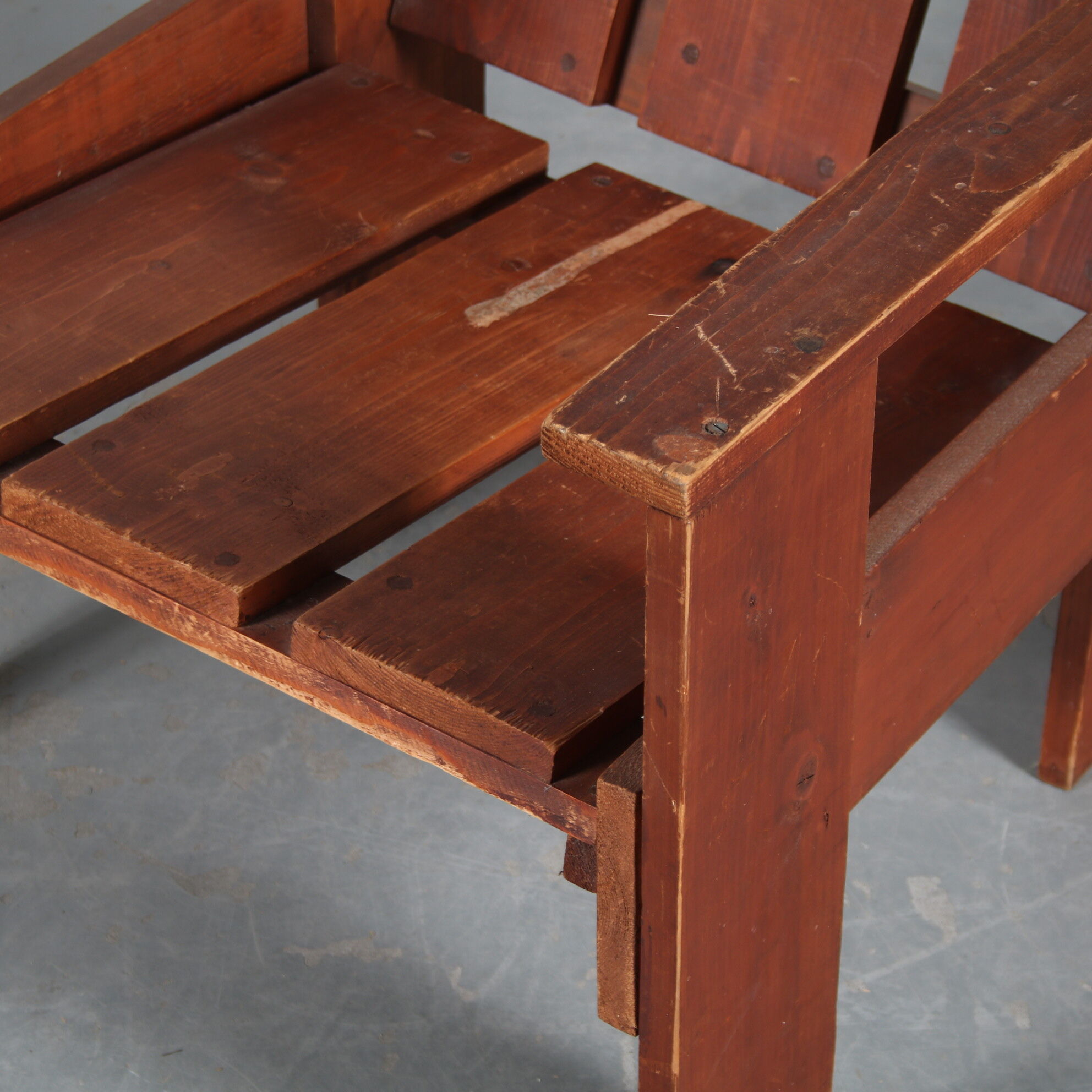 1960s Pine wooden “Crate” char from the Netherlands