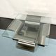 Coffee table in brushed steel 1970