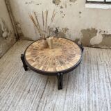 Table basse Herbier ronde Roger Capron