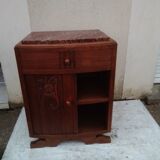 Art deco bedside table top marble door on the left