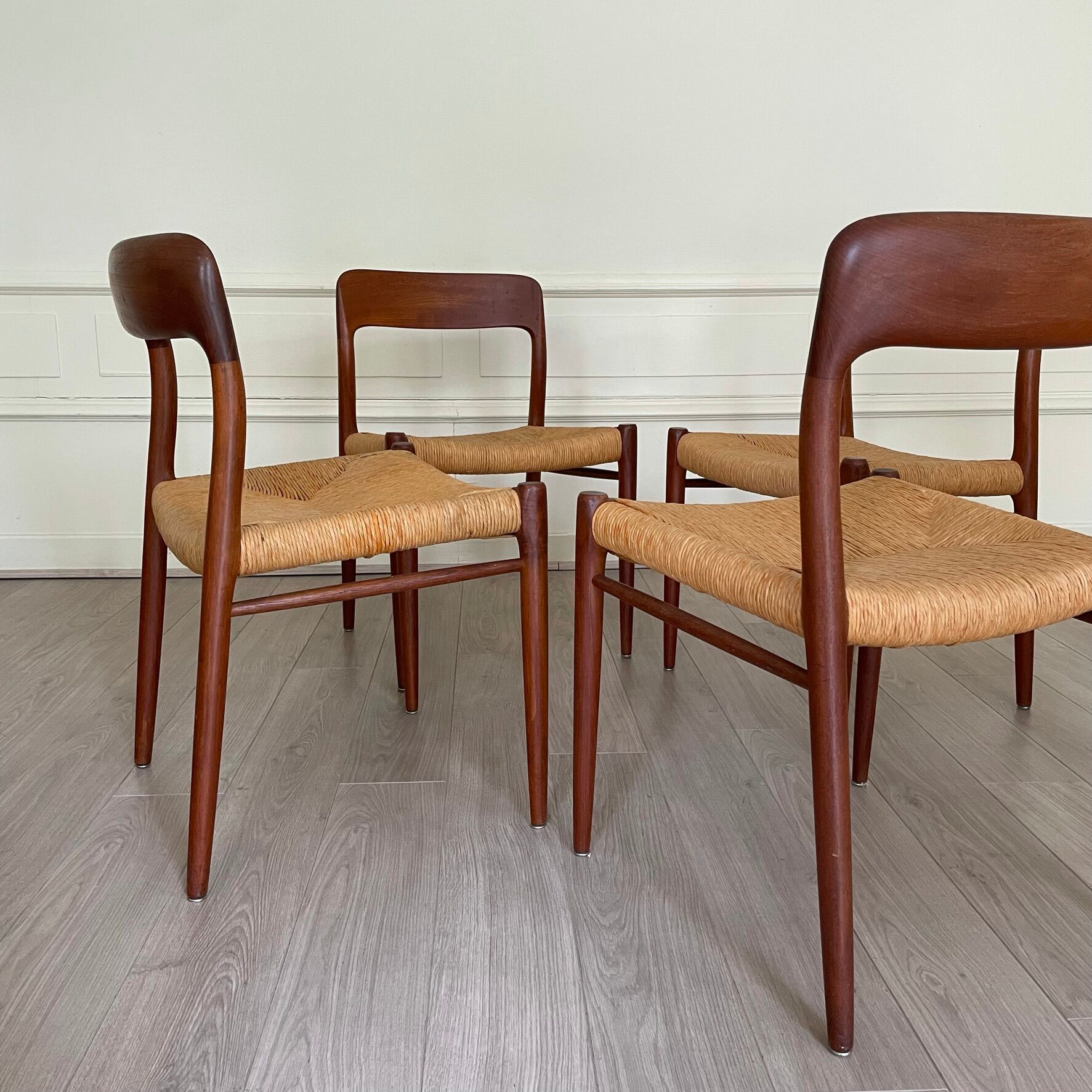 Set 4 chairs by Niels Otto Møller 1960