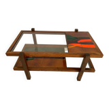 Ceramic and glass coffee table