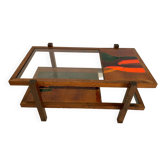 Ceramic and glass coffee table