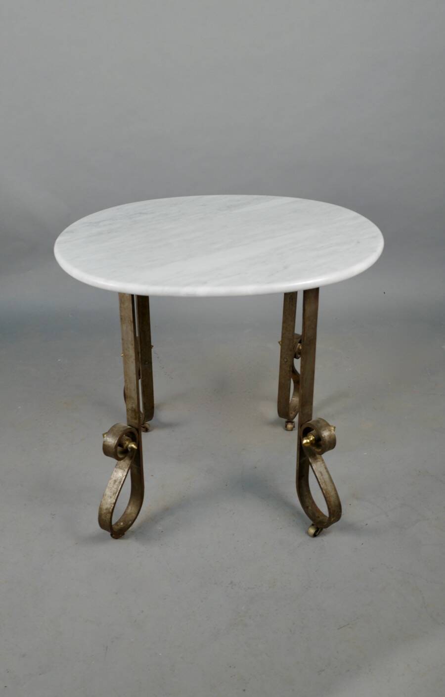 Desserte art deco dessus marbre ovale