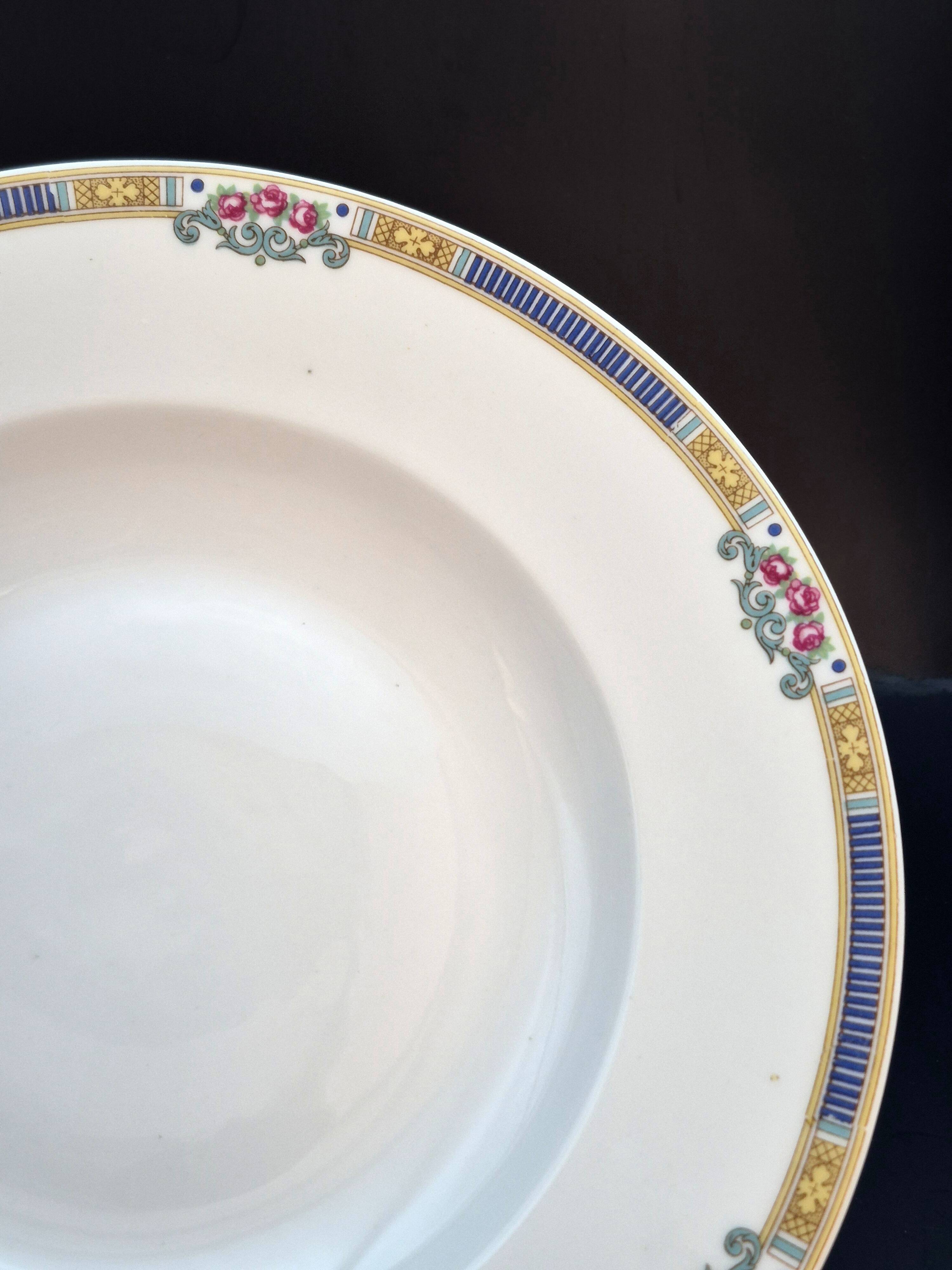 Set of 6 deep plates Bernardaud Limoges – Art Deco – A715