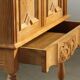 Vintage Danish Chevron Oak Cabinet, Henning Kjærnulf Baroque style, 1960s