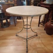 Large bistro pedestal table, 70 cm in diameter, circa 1900.