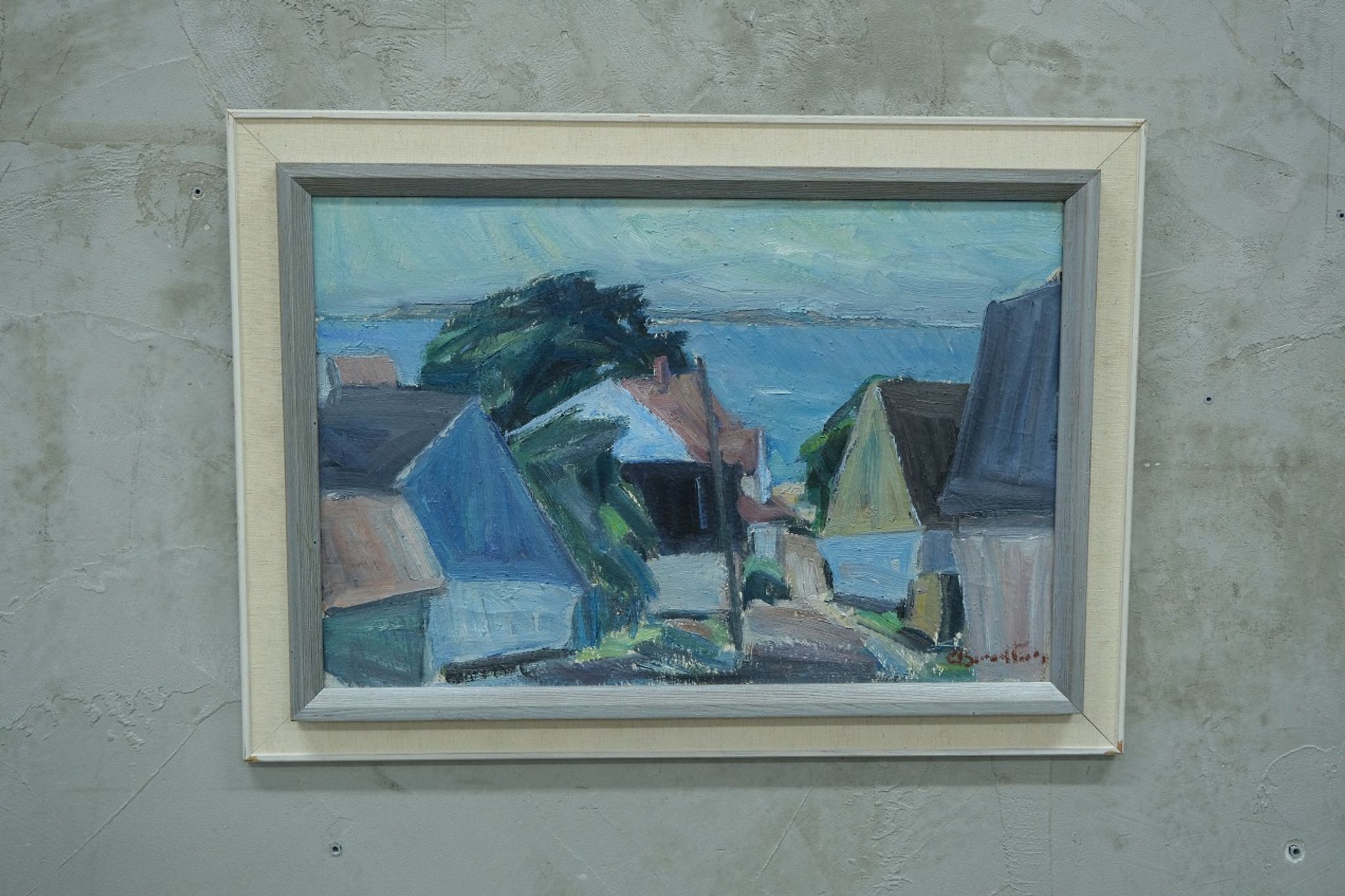 Carl Berndtsson, Swedish Modern Painting, 1960s, Oil on Canvas, Framed